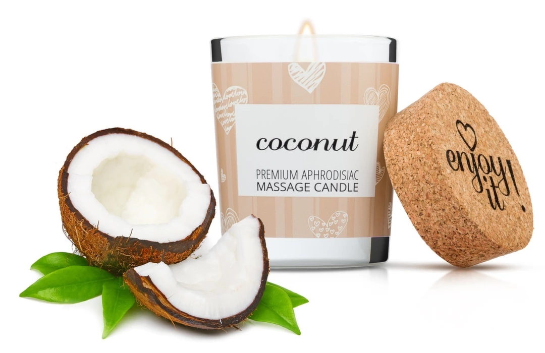 Magnetifico Candle Body Massage Oil 70ml with Pheromones - Coconut Scent