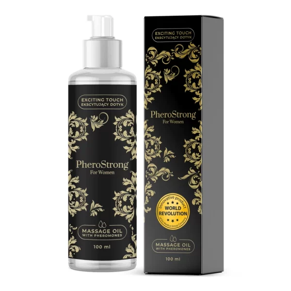 PheroStrong Massage Oil for Women 100ml - Fruity-Floral Scent & Pheromone Complex