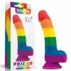 Lovetoy Prider Silicone Rainbow Model 20.5 cm with Suction Base - Anelma sextoys