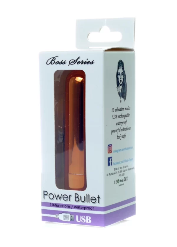 Power Bullet Mini Vibrator 8cm Rose Gold