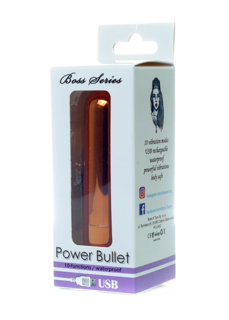 Power Bullet Mini Vibrator 8cm Rose Gold