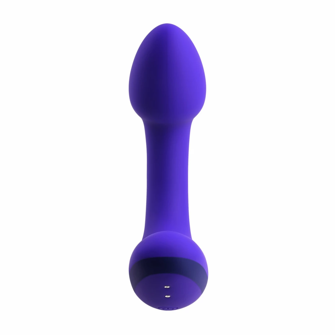 Evolved Novelties Anybody's Plug Purple - Ergonomic Wavy Design Small. Anal vibrator. See functions
