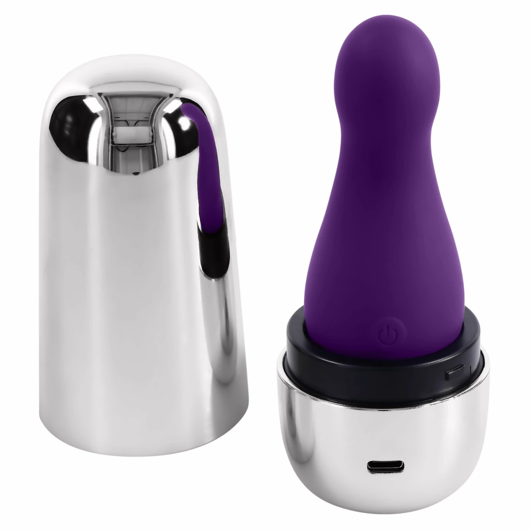 Playboy The Jet Set Vibe Purple - Compact USB Silicone Model - Anelma Playboy The Jet Set Vibe Purple - vibraattori