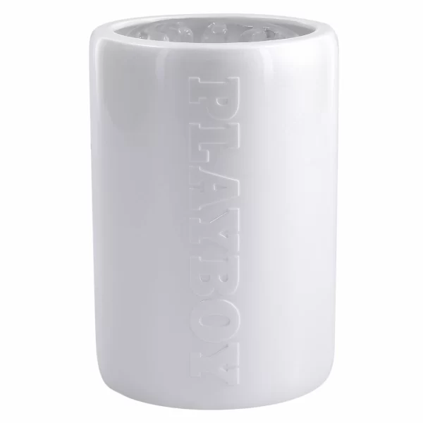 Playboy Spin Doctor White Intimate Device with 7-Speed System combines an ergonomic design for comfortable