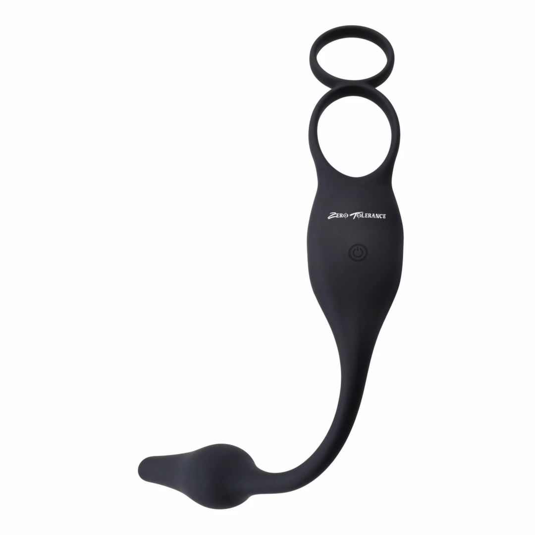 Evolved Novelties Plug & Tug Black Dual Stimulation Silicone Evolved Novelties Plug & Tug Black Dual Stimulation Silicone