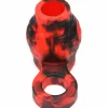 XR Brands Hell Hound Red - anatomiczny pierÅ›cieÅ„ z systemem rozciÄ…gajÄ…cym