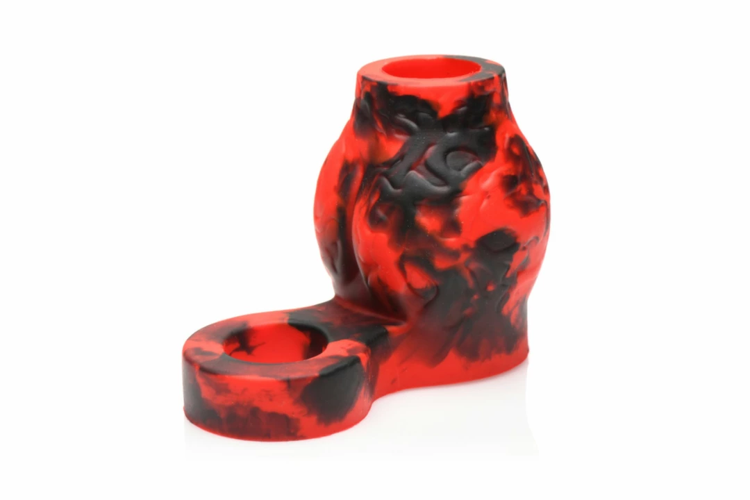 XR Brands Hell Hound Silicone Ball Stretcher Sleeve Red