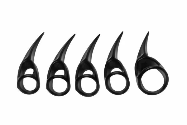 XR Brands Zestaw 10 PierÅ›cieni Sensorycznych Claws Czarny - 5 Rozmiarow
