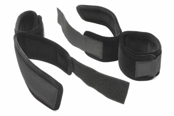 XR Brands Bound Wrist and Ankle Cuffs Black Adjustable Soft