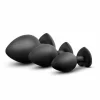 Blush Luxe Bling Plugs Training Kit Black with Red Gem Set