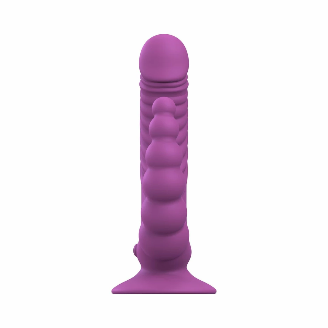 Teazers Double Vibrator Fioletowy z Przyssawką i Pilotem