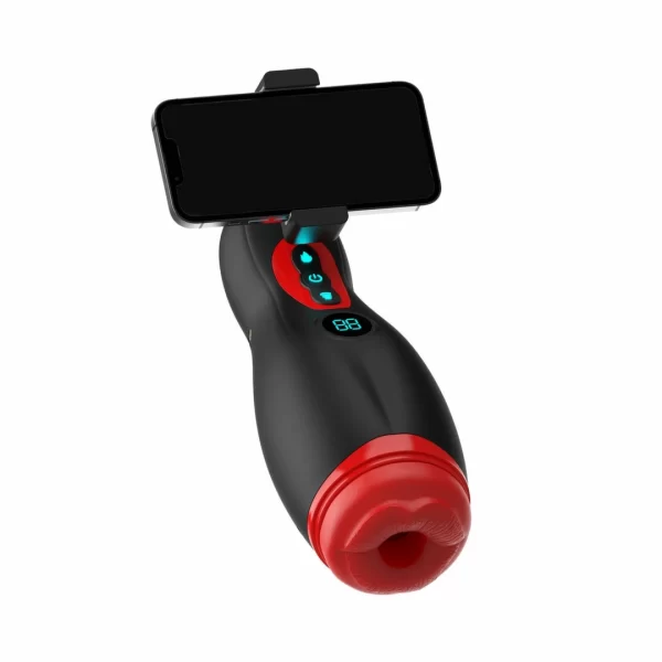 Teazers Turn Up The Heat Black Intimate Machine with Heating Function combines rechargeable power and medical-grade silicone in a practical