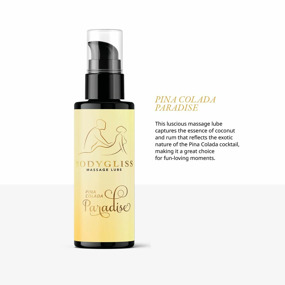 BodyGliss Travel Edition 3-Pack Lubricant Set Tropical Cocktail Scents. Massage oil. See formula