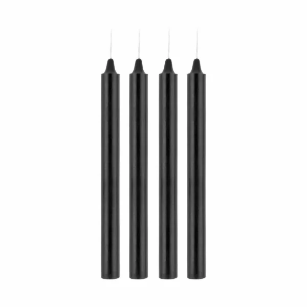 Rosy Gold Zestaw Czterech Åšwiec Drip Candle Set Black do MasaÅ¼u Skory