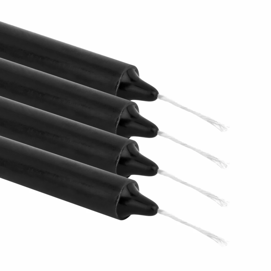 Rosy Gold Zestaw Czterech Åšwiec Drip Candle Set Black do MasaÅ¼u Skory