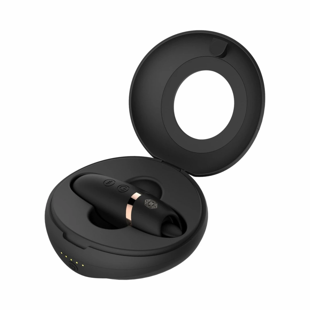 Rosy Gold Licking Stimulator Black with Premium Charging - Anelma Rosy Gold Licking Stimulator Black – Stymulatory łechtaczki