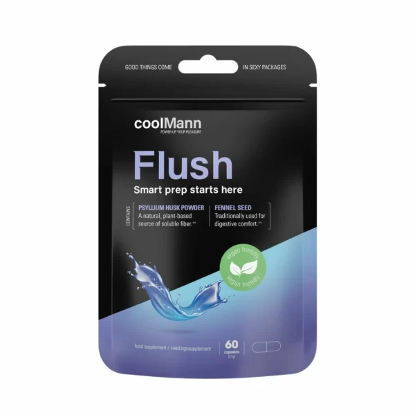 CoolMann Flush Fiber Complex Plant-Based Dietary Supplement 60 Capsules