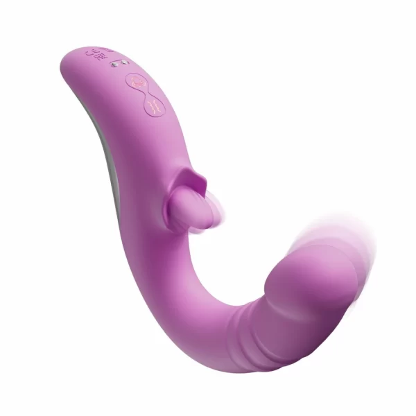 Good Vibes Only Thrusting Tongue Vibrator rożowy 19 trybow - vibraattori