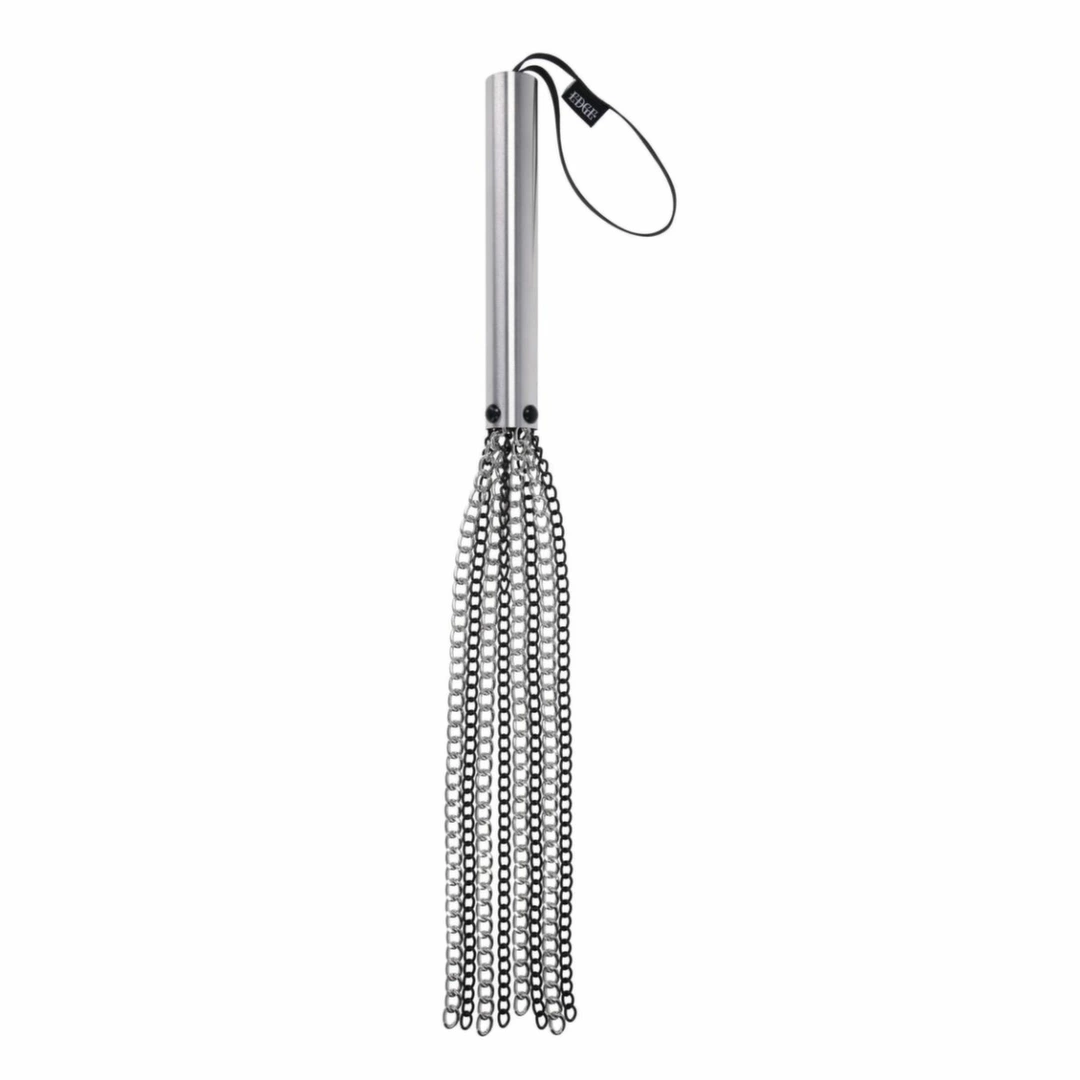Sportsheets Edge Chain Flogger Black - wytrzymały bat z metalowymi łańcuchami Sportsheets Edge Chain Flogger Black - wytrzymały bat z metalowymi łańcuchami