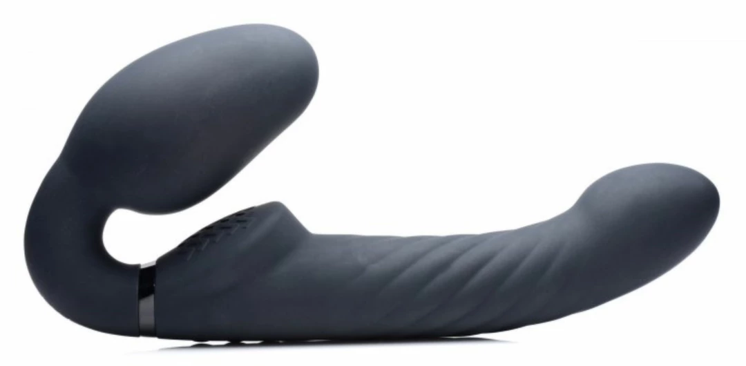 Swirl Black Wireless Strapless Intimate System with Inflatable Ball - Anelma sextoys