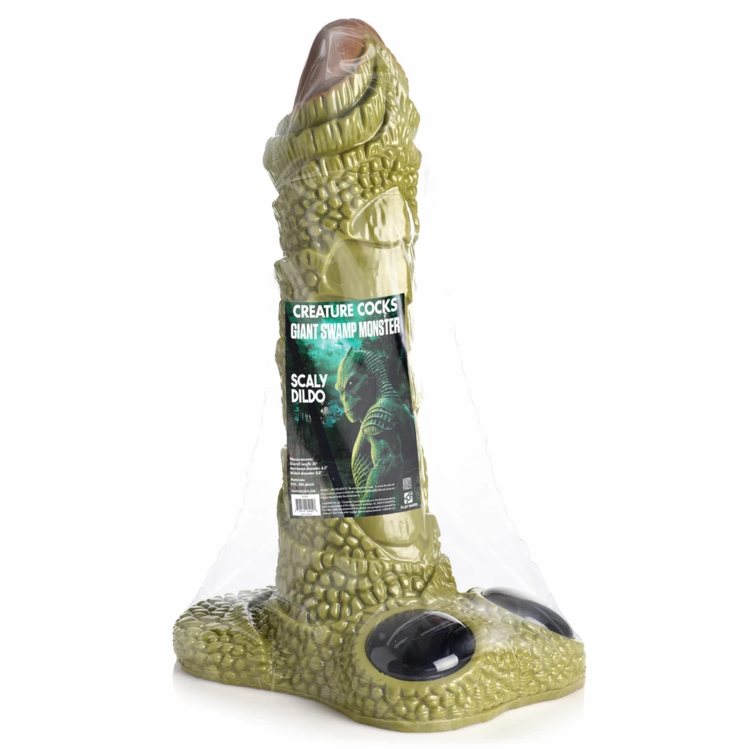 XR Brands Giant Scaly Swamp Monster Zielony 90 cm - model ekspozycyjny - Anelma eroticshop
