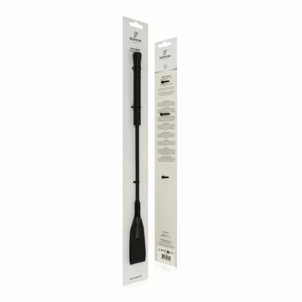 Rimba Czarna Szpicruta Skorzana z Ergonomicznym Uchwytom 44 cm