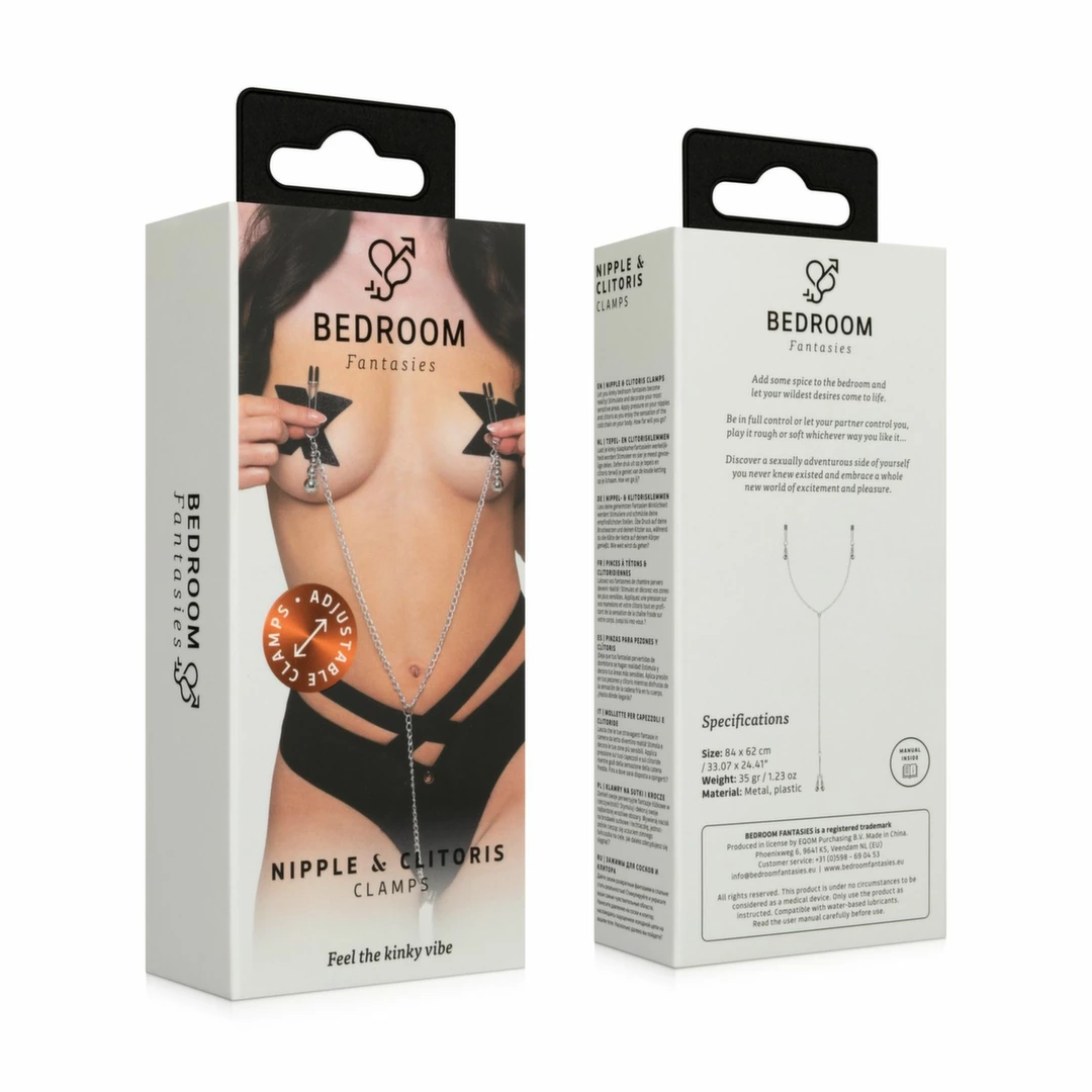 Bedroom Fantasies Adjustable Silver Clamps for Sensitive