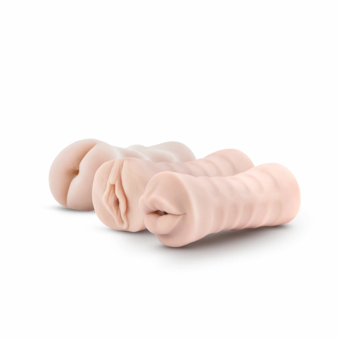 Blush M for Men Soft & Wet 3-Piece Self-Lubricating Intimate