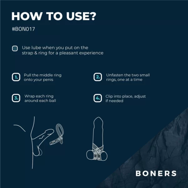 Boners 8-Style Adjustable Silicone Ring System for Gentle