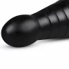 BUTTR Devil Dog Silicone Large Ribbed Anal Plug Black XXL. Butt plug. See functions