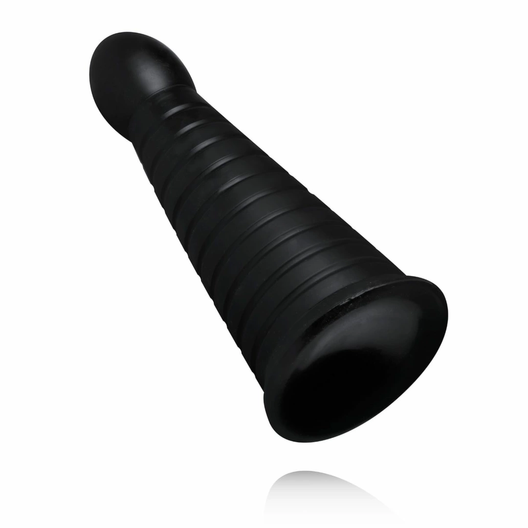 BUTTR Devil Dog Silicone Large Ribbed Anal Plug Black XXL