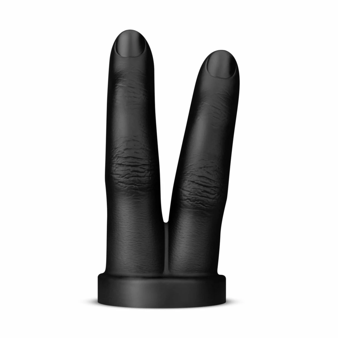 BUTTR Victory Double Finger Silicone Plug - Ergonomic Black Model