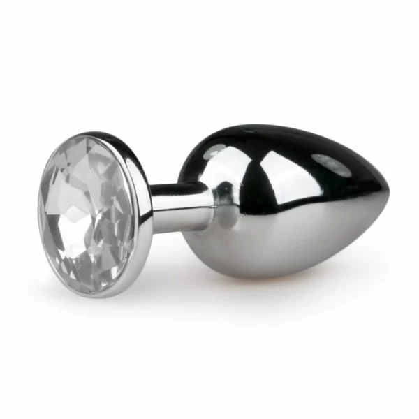 Diogol Metal Plug Silver with Clear Crystal - Compact Aluminium Model S