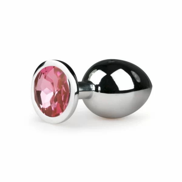 Rimba Metal Intimate Plug Silver-Pink Medium - Aluminum