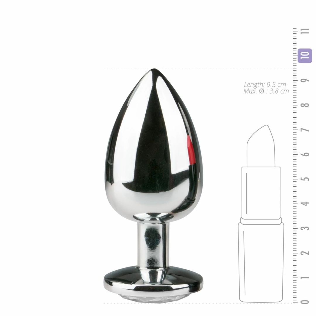 Rimba Aluminium Intimate Plug with Large Crystal