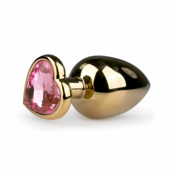 Rimba Aluminium Heart Crystal Intimate Plug - Medium