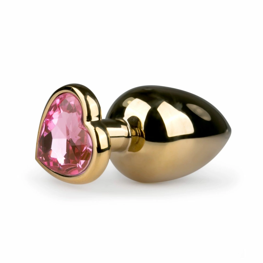 Rimba Aluminium Heart Crystal Intimate Plug - Medium