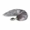 EasyToys Metal Plug with Faux Fox Tail - Silver & Grey EasyToys Metal Plug with Faux Fox Tail - Silver & Grey