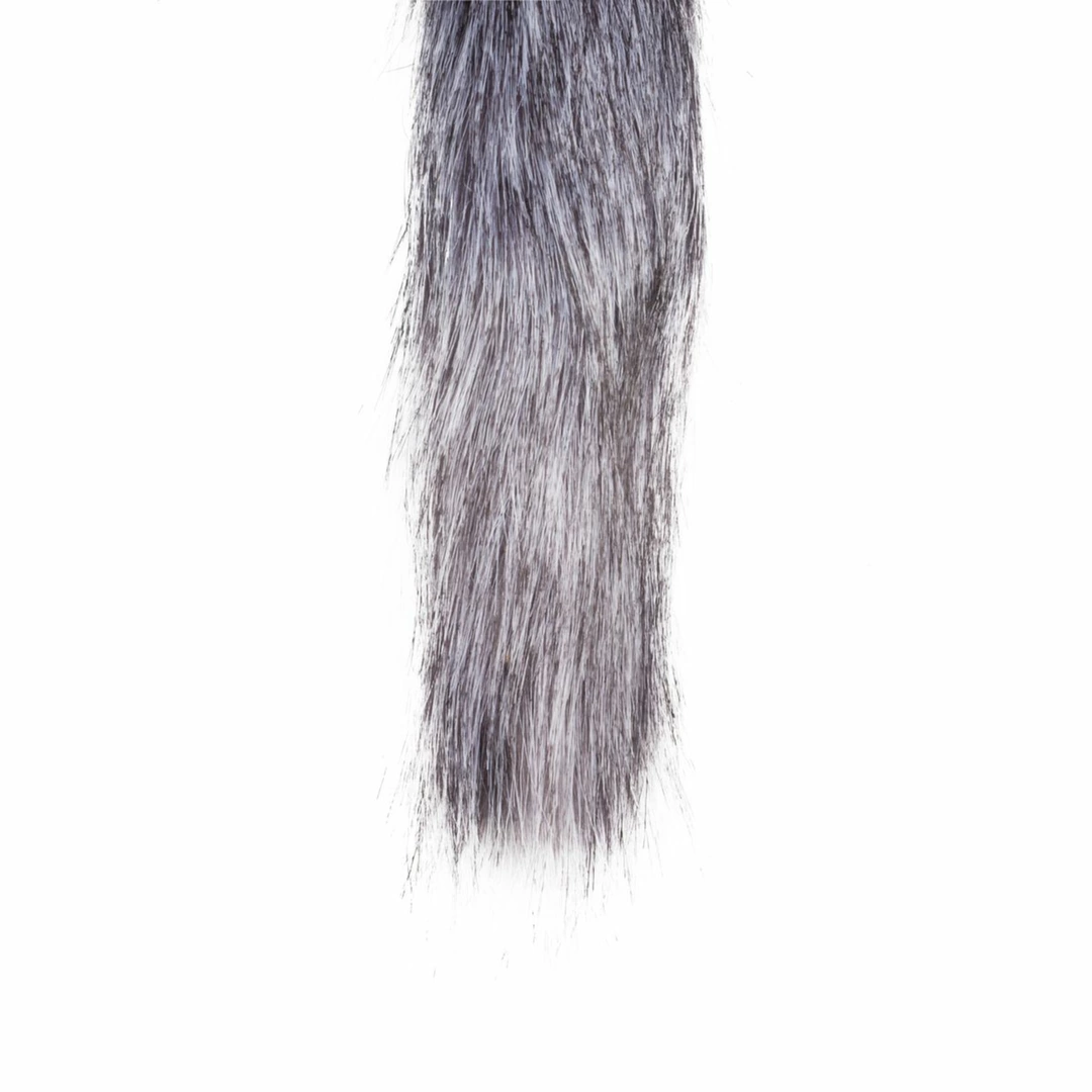 EasyToys Aluminum Plug with Faux Fox Tail - Silver Medium EasyToys Aluminum Plug with Faux Fox Tail - Silver Medium