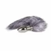 EasyToys Aluminum Plug with Faux Fox Tail - Silver Medium EasyToys Aluminum Plug with Faux Fox Tail - Silver Medium