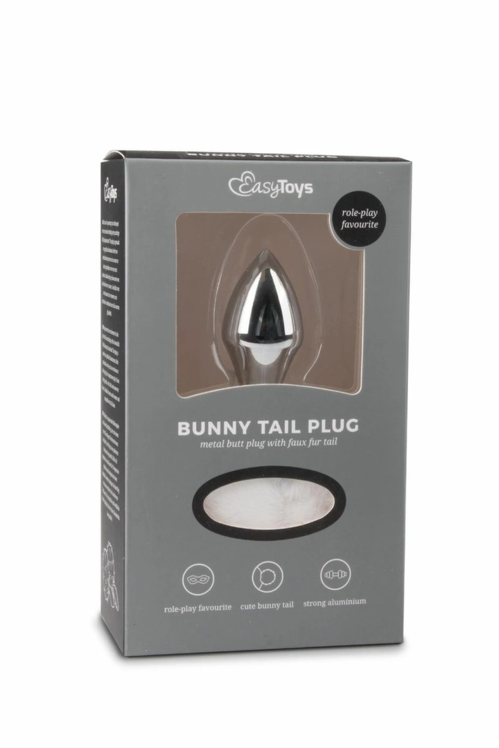 EasyToys Aluminiumowy korek anatomiczny z puszystym ogonem Bunny Tail