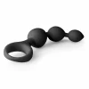 EasyToys silikonowy zestaw koralikow intymnych czarny z uchwytem