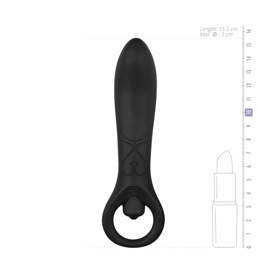 Pretty Love Anal Plug Silicone Black Vibrating Massager 12 cm. Prostate massager. See functions