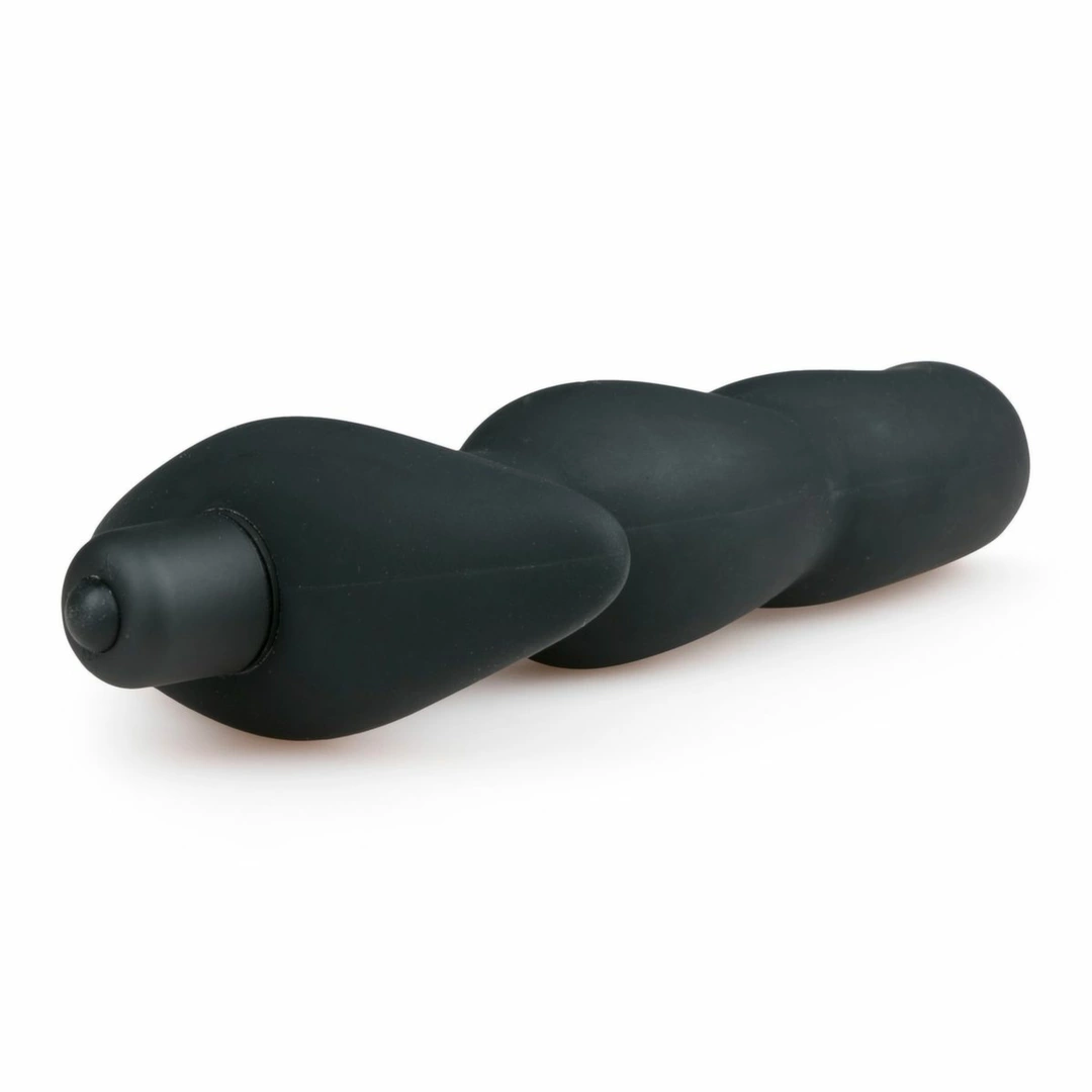 EasyToys Silicone Prostate Massager Black Ergonomic Design. Product details include functions