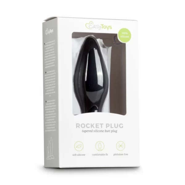 Easytoys - Medium Plug Anatomiczny Korek Silikonowy Czarny