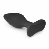 EasyToys Silicone Anal Plug Medium Black - Flexible Ergonomic Model. Butt plug. See functions