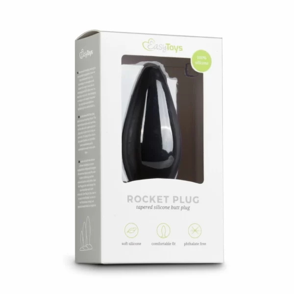 Kiotos Large Plug czarny silikonowy model z szerokÄ… podstawÄ… 13 cm