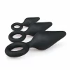 EasyToys Silicone Plug Set Black - 3 Sizes with Ergonomic Pull Ring. Anal sets. See functions
