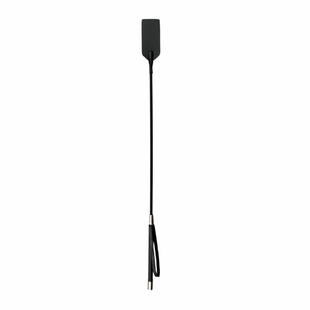 Ouch! Skorzany Bat Czarny z Metalowymi Elementami 45 cm