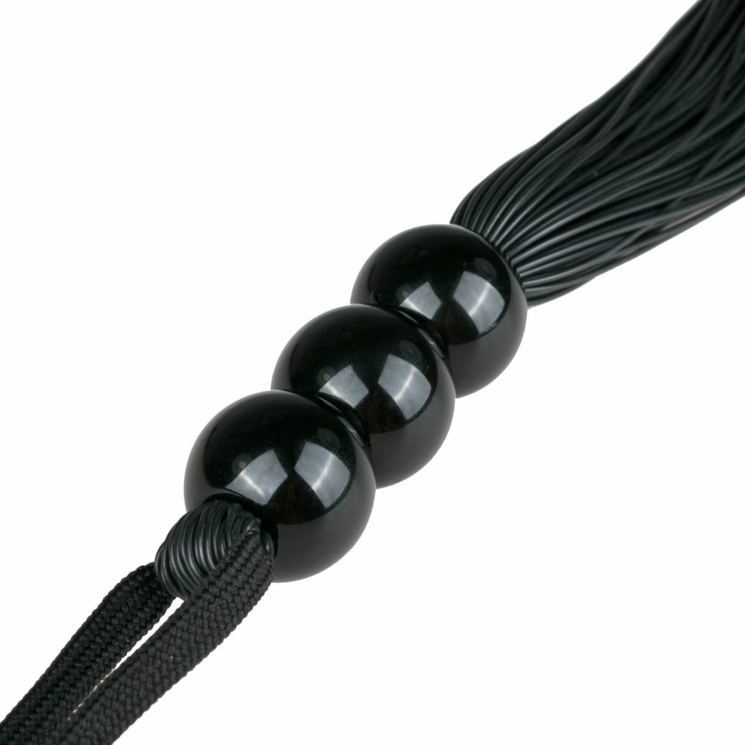 Ouch! Czarna silikonowa biczownica z ergonomicznym uchwytem 45 cm